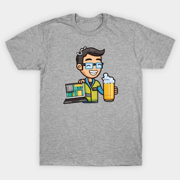Where The Magic Happens: Coding And Beer T-Shirt by Xtian Dela ✅